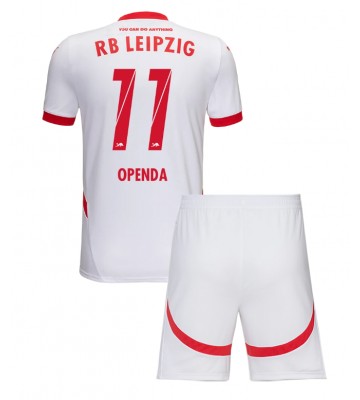 RB Leipzig Lois Openda #11 Hemmakläder Barn 2024-25 Kortärmad (+ Korta byxor)